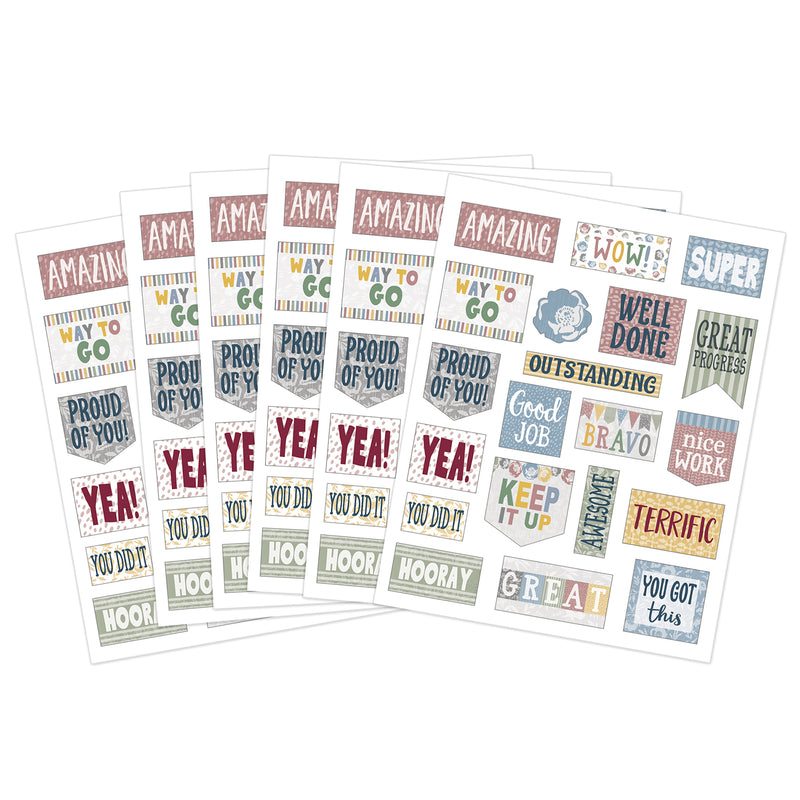 Classroom Cottage Stickers, 120 Per Pack, 12 Packs