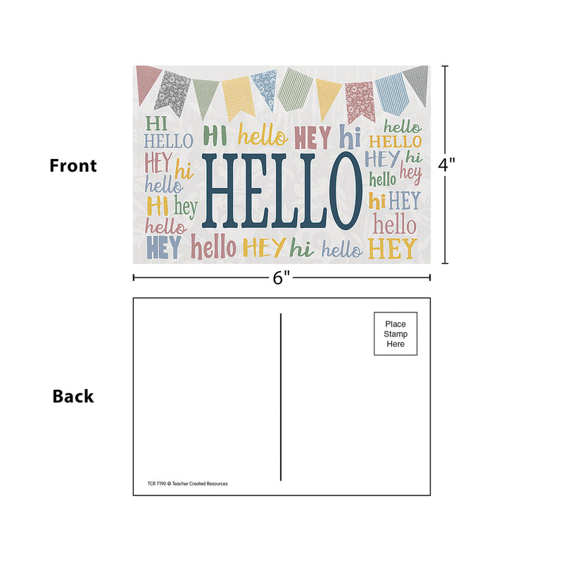 Classroom Cottage Hello Postcards, 30 Per Pack, 6 Packs