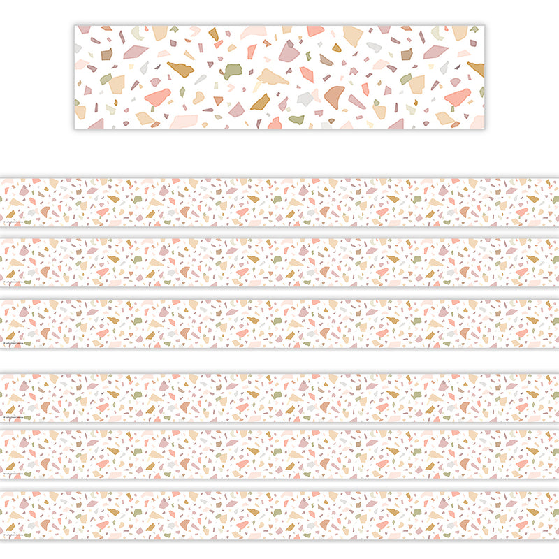 Terrazzo Tones Straight Border Trim, 35 Feet Per Pack, 6 Packs