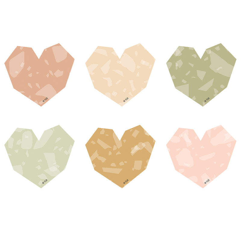 Terrazzo Tones Hearts Mini Accents, 36 Per Pack, 6 Packs