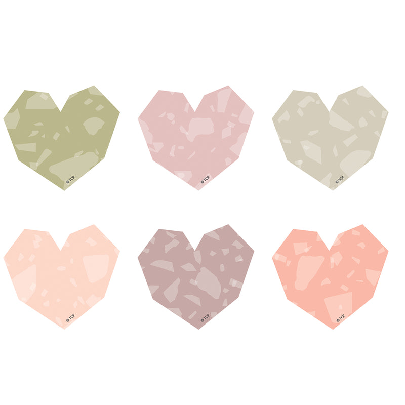 Terrazzo Tones Hearts Mini Accents, 36 Per Pack, 6 Packs