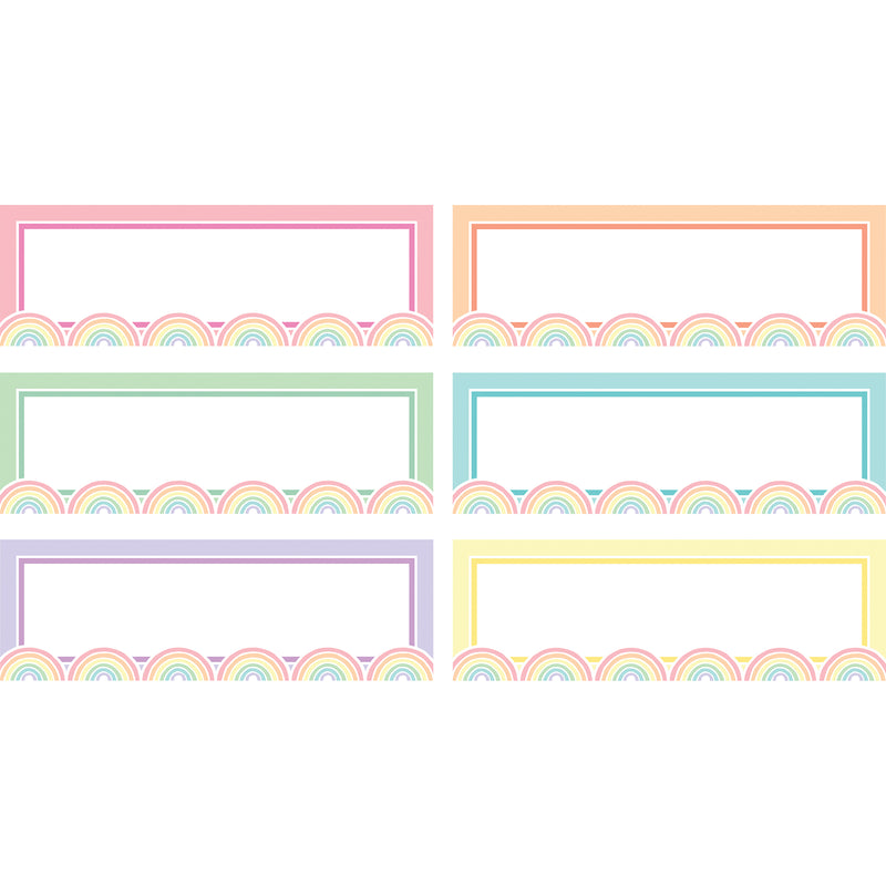 Rainbow Labels Magnetic Accents Pastel Pop