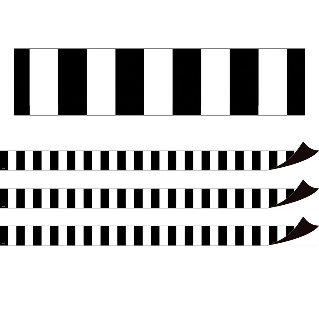 (3 Pk) Black Stripes Magnet Border