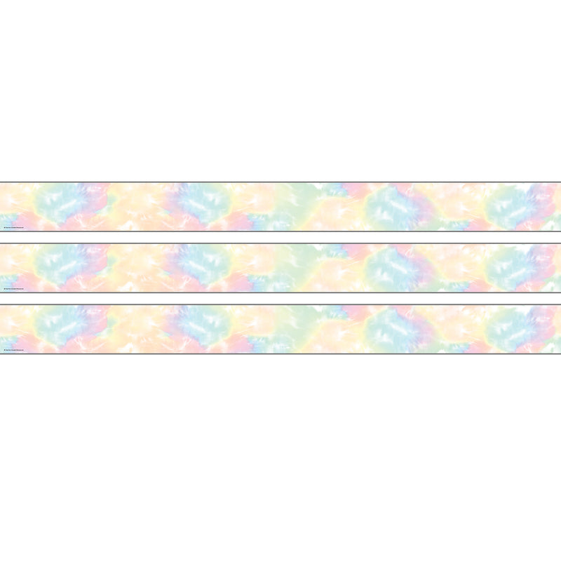 (3 Ea) Tie-dye Rolled Border Pastel Pop