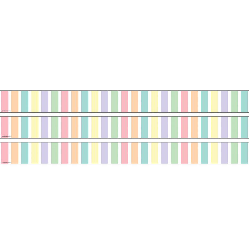 (3 Ea) Stripes Rolled Border Pastel Pop