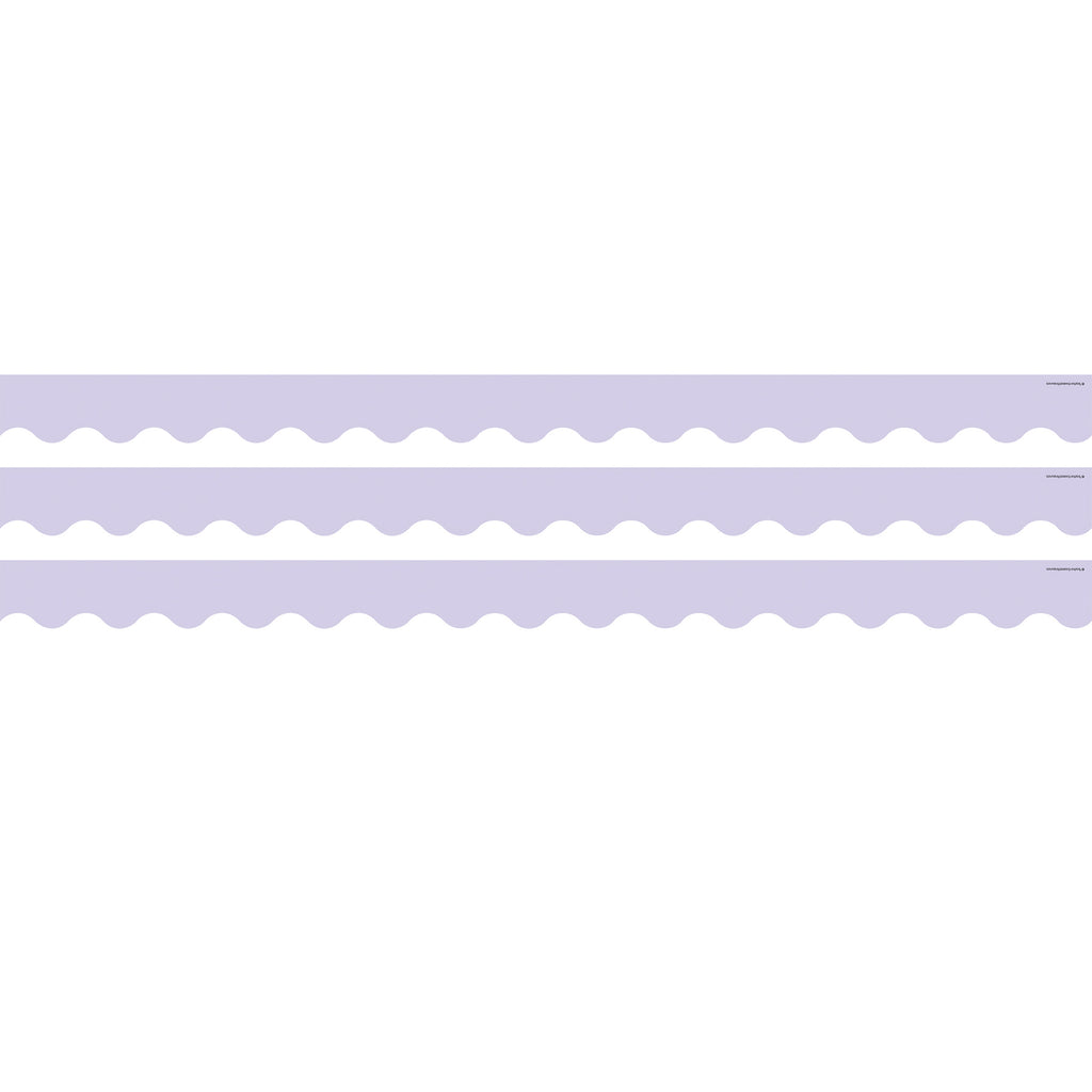 (3 Ea) Lavender Rolled Border Scalloped