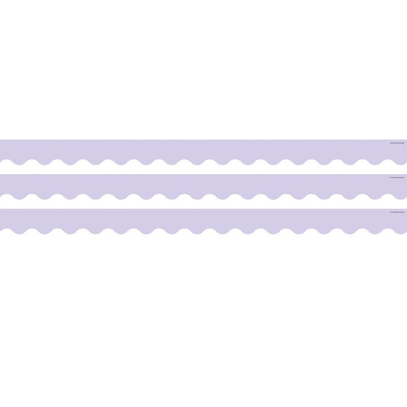 (3 Ea) Lavender Rolled Border Scalloped