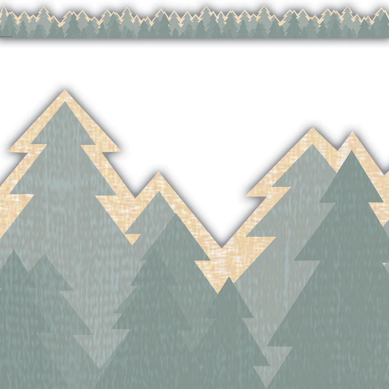 Moving Mountains Road Trip Trees Die-Cut Border Trim, 35 Feet Per Pack, 6 Packs