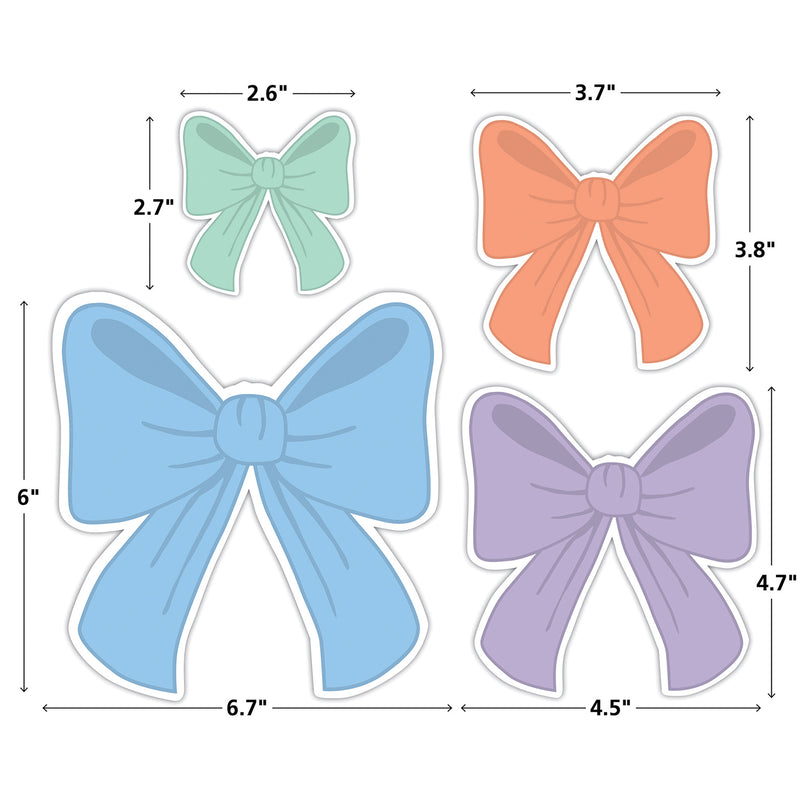 Bows Accents, Assorted Sizes, 60 Per Pack, 3 Packs