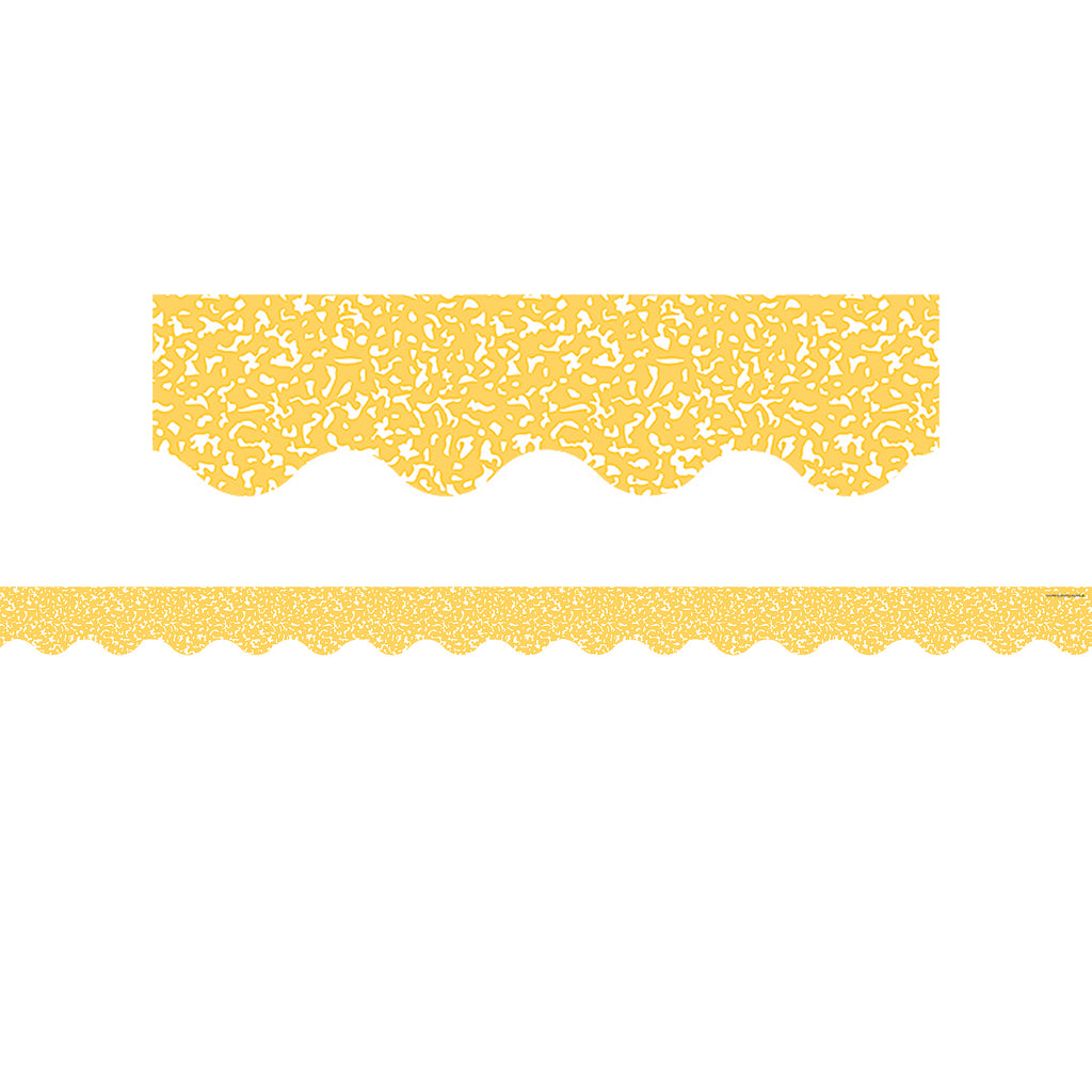 Composition Yellow Scalloped Border
