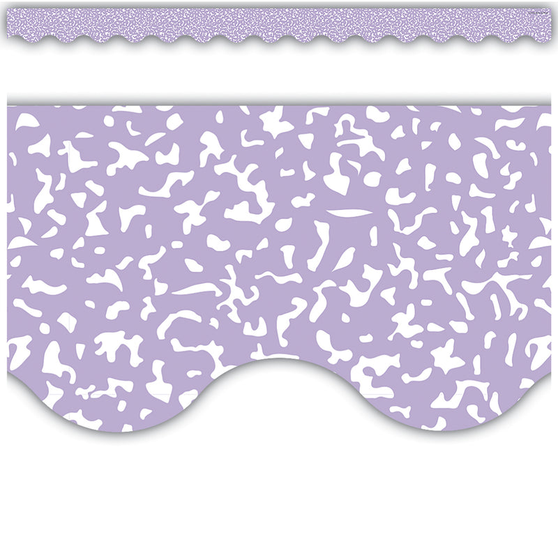 Composition Purple Scalloped Border