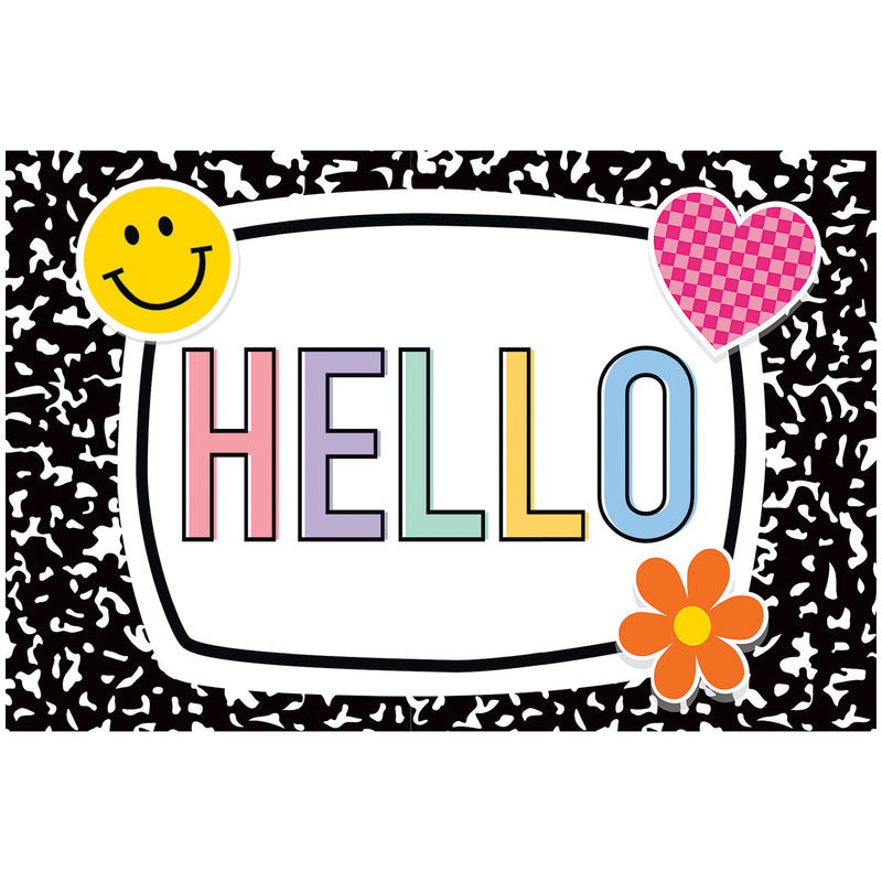 Cool for School Hello Postcards, 30 Per Pack, 6 Packs