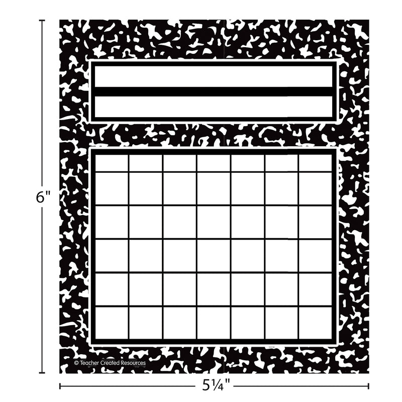 Cool for School Composition Incentive Charts, 36 Per Pack, 6 Packs