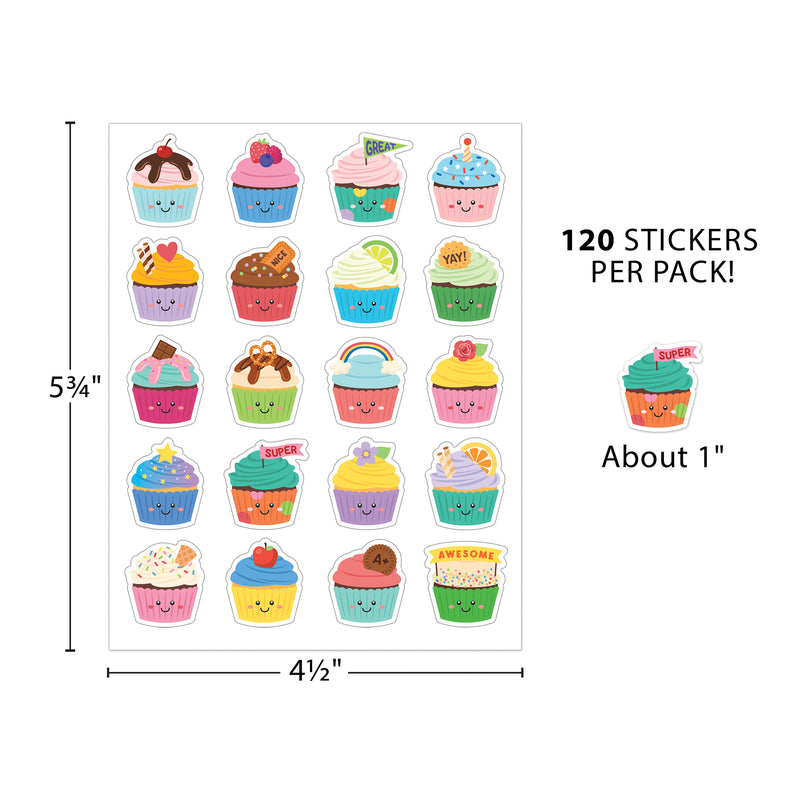 Cupcake Smelly Stickers, 120 Per Pack, 6 Packs