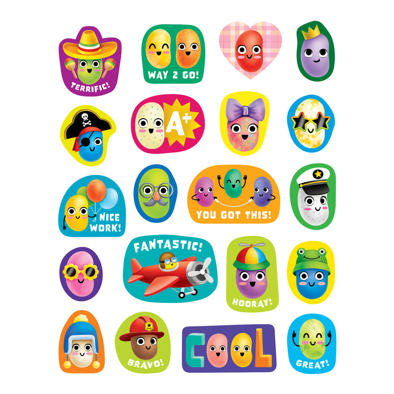 Jelly Bean Smelly Stickers, 120 Per Pack, 6 Packs