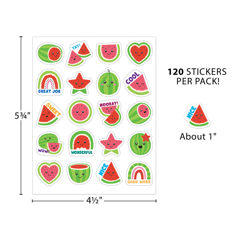 Watermelon Smelly Stickers, 120 Per Pack, 6 Packs