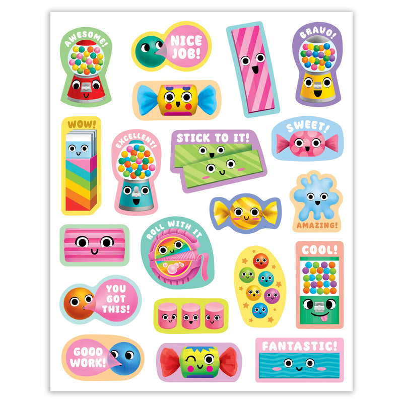 Bubble Gum Smelly Stickers, 120 Per Pack, 6 Packs