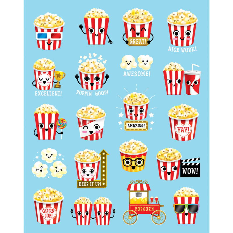 Popcorn Smelly Stickers, 120 Per Pack, 6 Packs