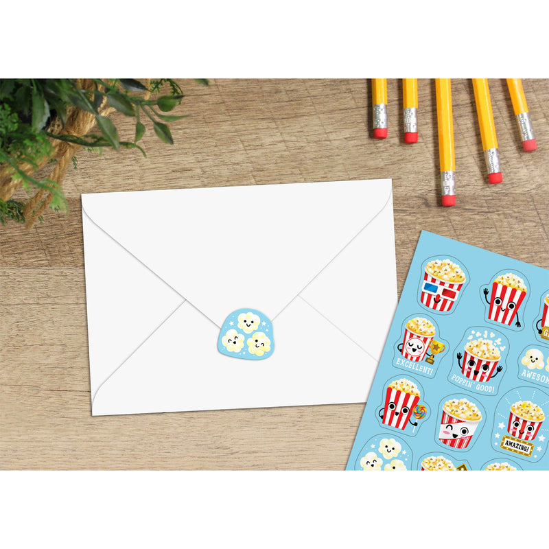 Popcorn Smelly Stickers, 120 Per Pack, 6 Packs