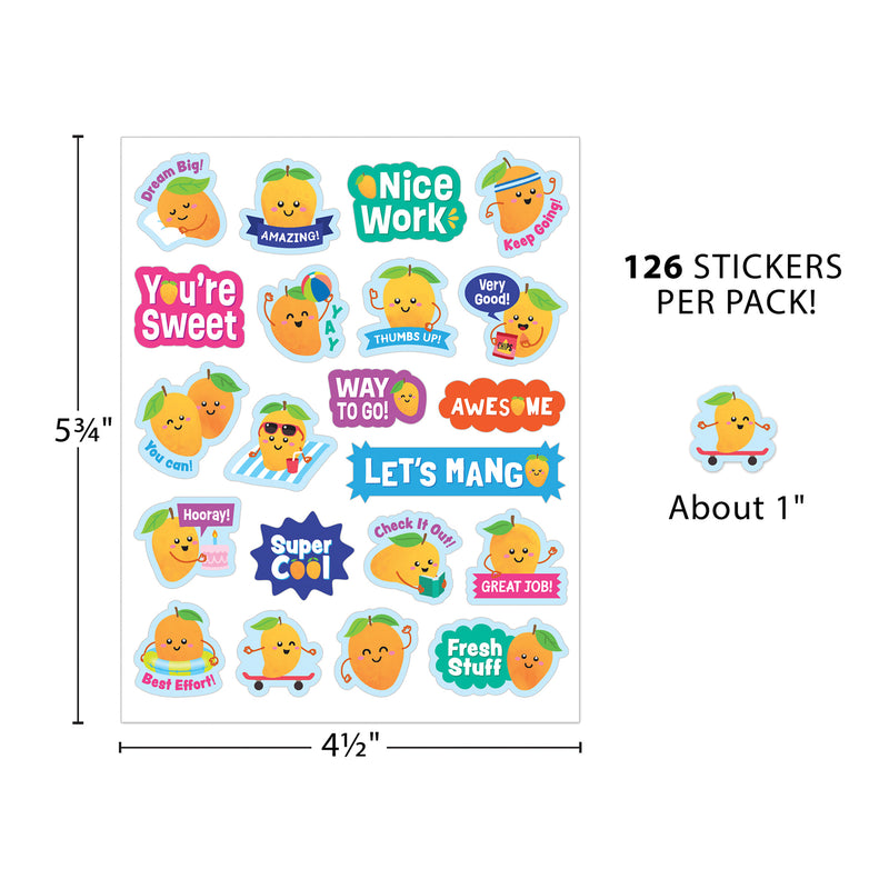 Mango Smelly Stickers, 126 Per Pack, 6 Packs
