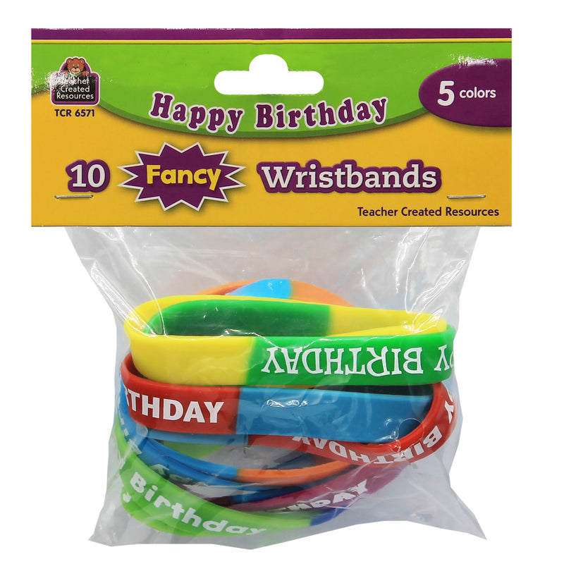 Happy Birthday Wristband Classroom Super Pack, 30 Per Pack, 2 Packs