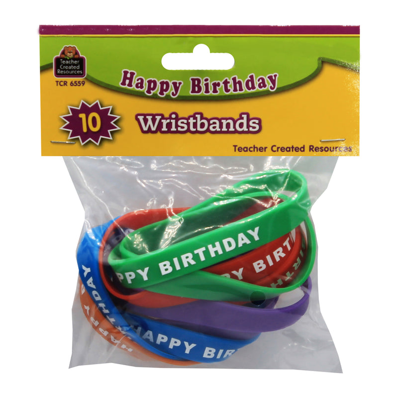 Happy Birthday Wristband Classroom Super Pack, 30 Per Pack, 2 Packs