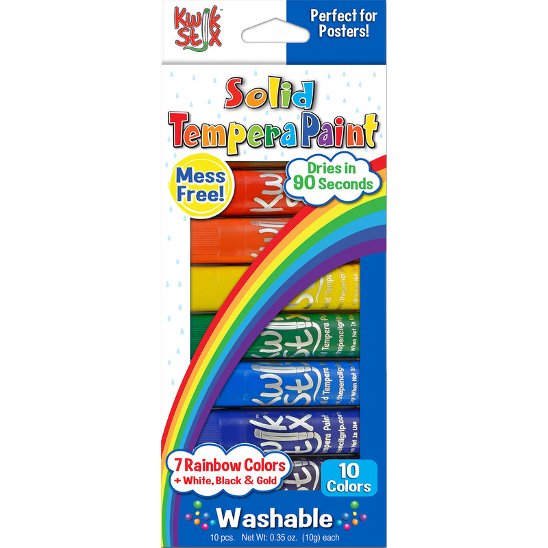 Tempera Paint Sticks, Rainbow Colors, 10 Per Pack, 2 Packs