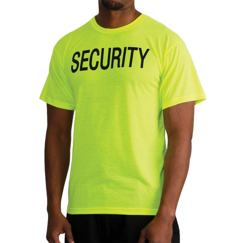 Rothco 2-Sided Security T-Shirt - Safety Green