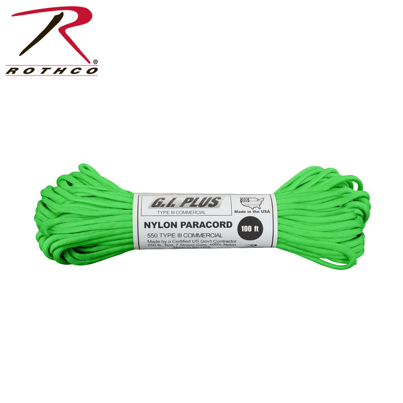 Rothco Nylon Paracord Type III 550 LB 100FT