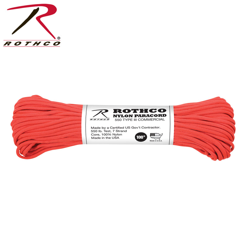 Rothco Nylon Paracord Type III 550 LB 100FT