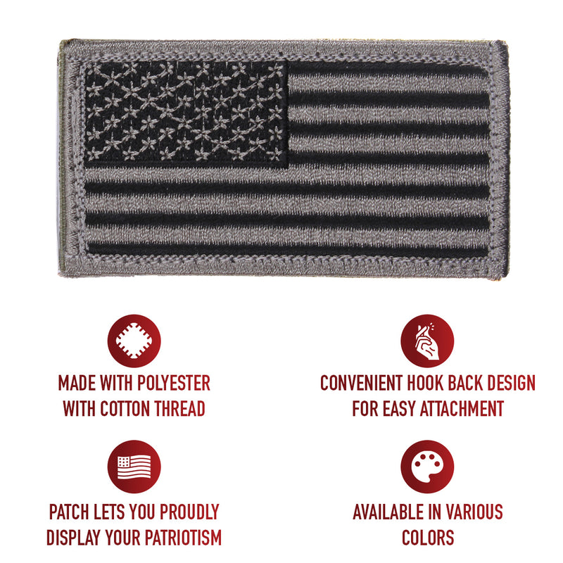 Rothco American Flag Patch - Hook Back