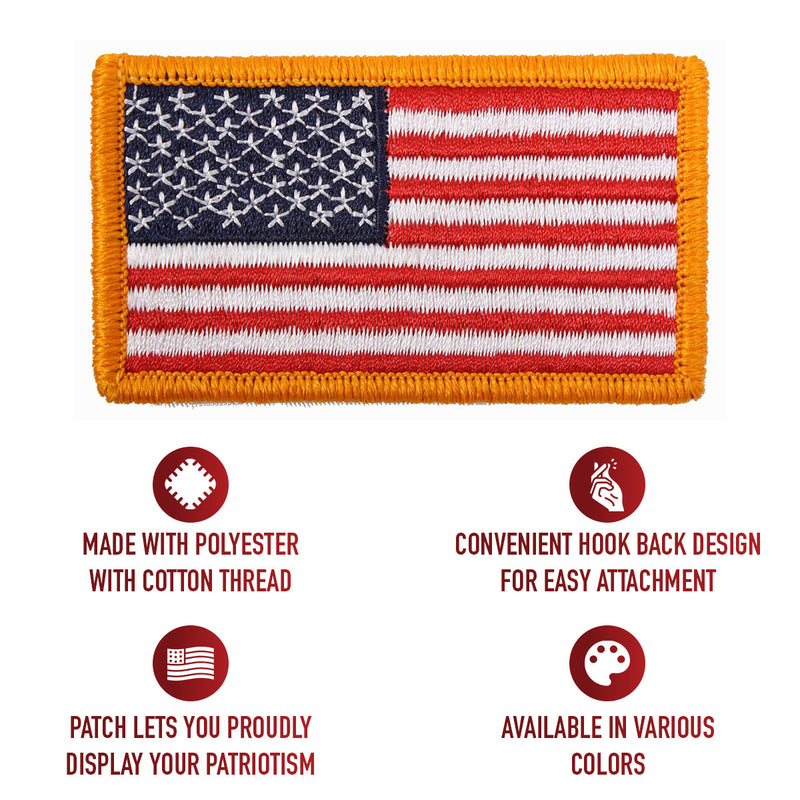 Rothco American Flag Patch - Hook Back