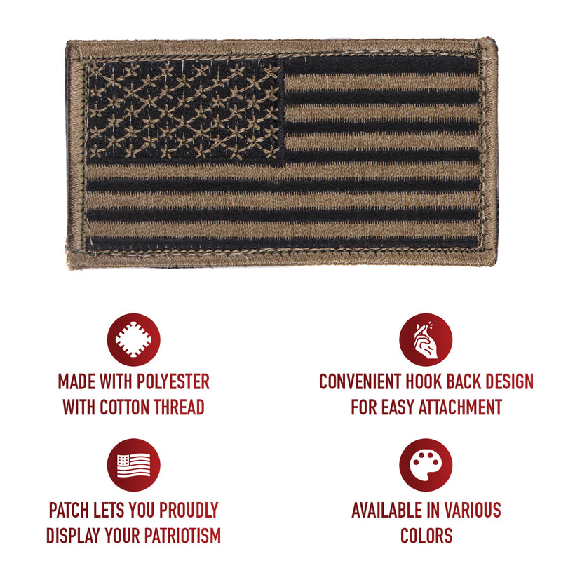 Rothco American Flag Patch - Hook Back