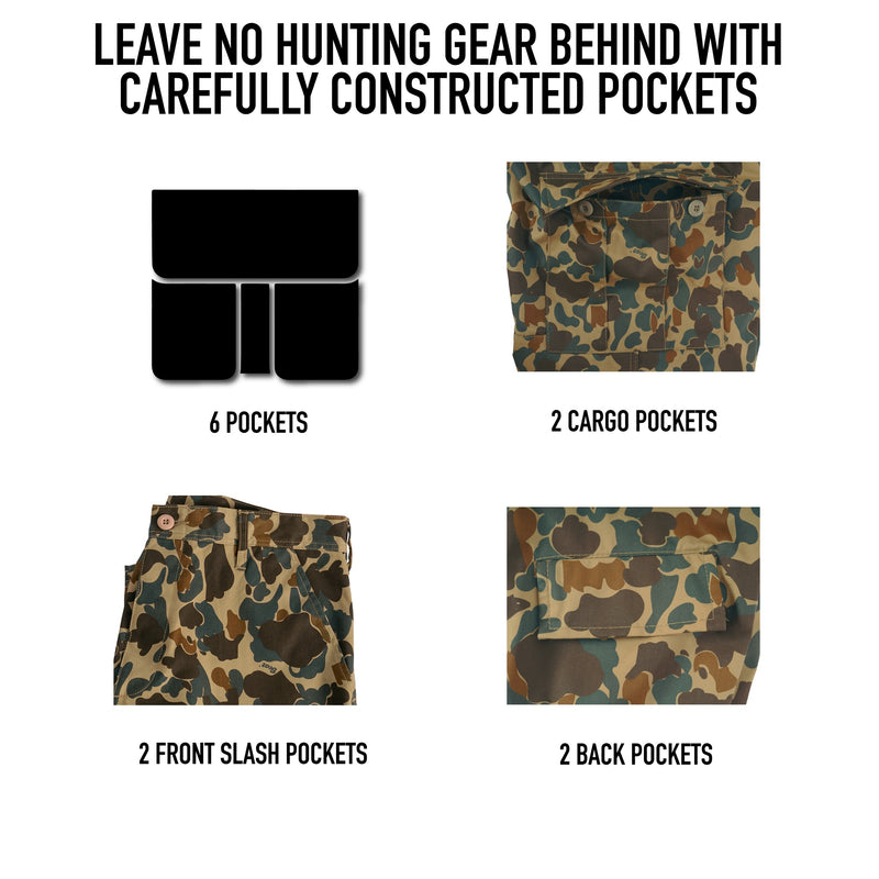 Rothco X Bear Archery Fred Bear Camo BDU Cargo Shorts