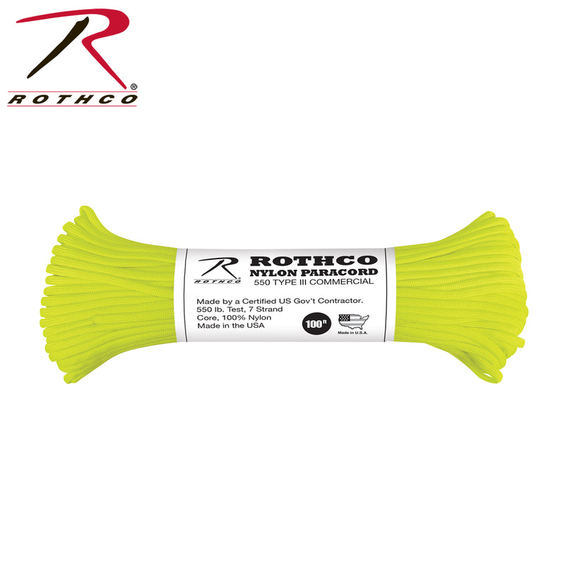 Rothco Nylon Paracord Type III 550 LB 100FT