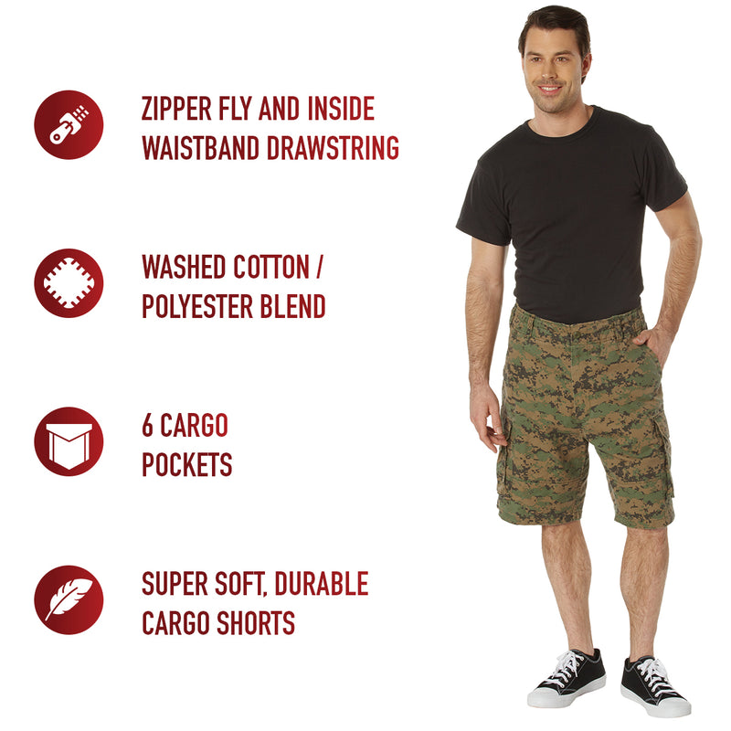 Rothco Vintage Camo Paratrooper Cargo Shorts