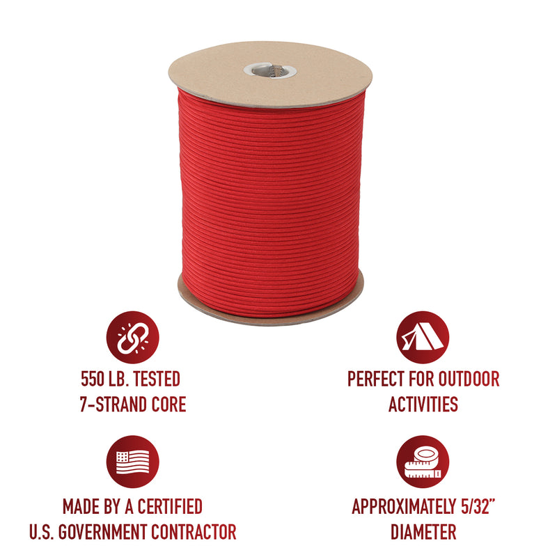 Rothco Nylon Paracord 550lb 1000 Ft Spool