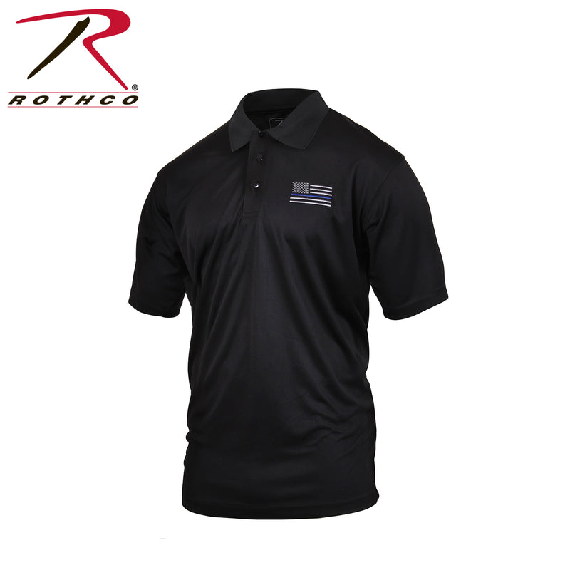 Rothco Thin Blue Line Moisture Wicking Polo