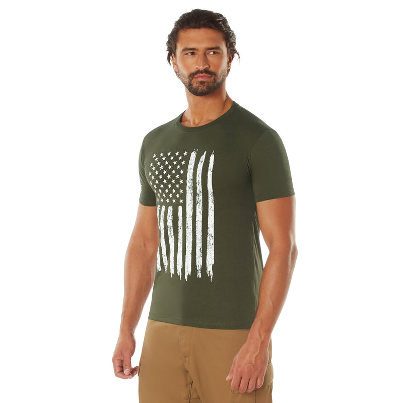 Rothco Distressed US Flag Athletic Fit T-Shirt