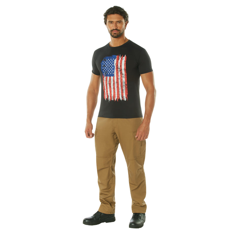 Rothco Distressed US Flag Athletic Fit T-Shirt