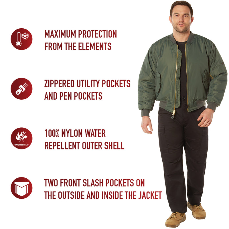 Rothco Enhanced Nylon MA-1 Flight Jacket