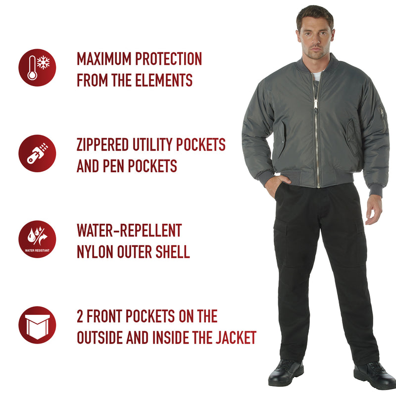 Rothco Enhanced Nylon MA-1 Flight Jacket