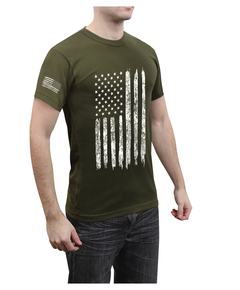 Rothco Distressed US Flag Athletic Fit T-Shirt