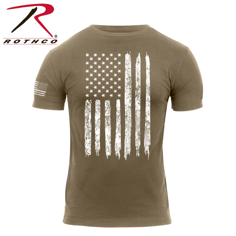 Rothco Distressed US Flag Athletic Fit T-Shirt