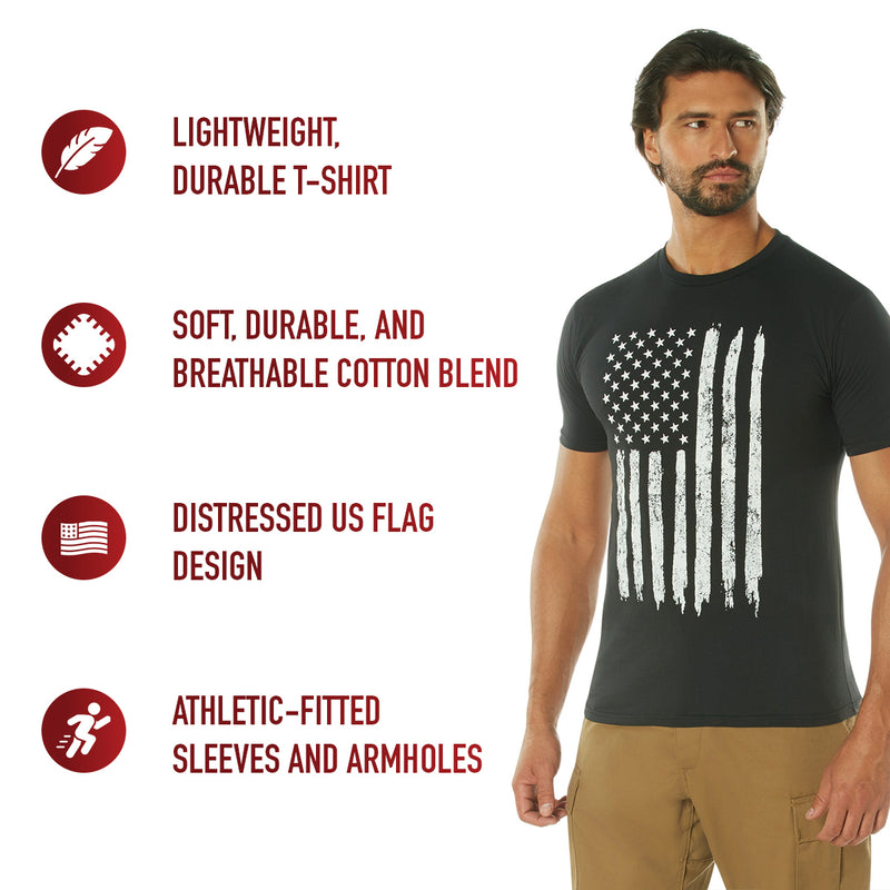 Rothco Distressed US Flag Athletic Fit T-Shirt