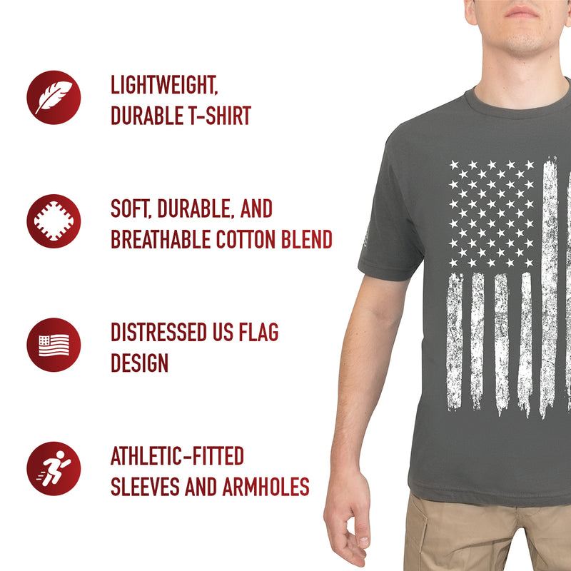 Rothco Distressed US Flag Athletic Fit T-Shirt