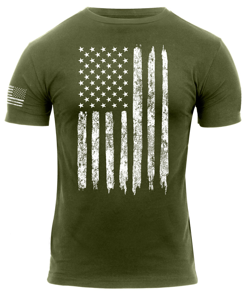 Rothco Distressed US Flag Athletic Fit T-Shirt