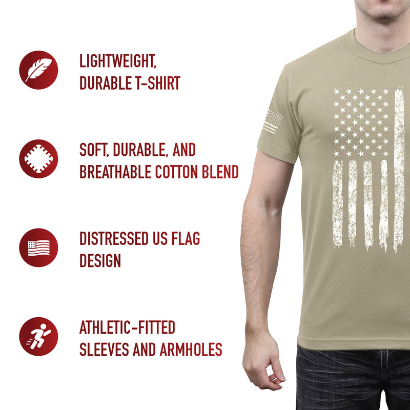 Rothco Distressed US Flag Athletic Fit T-Shirt