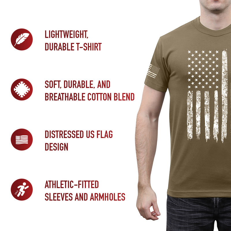 Rothco Distressed US Flag Athletic Fit T-Shirt