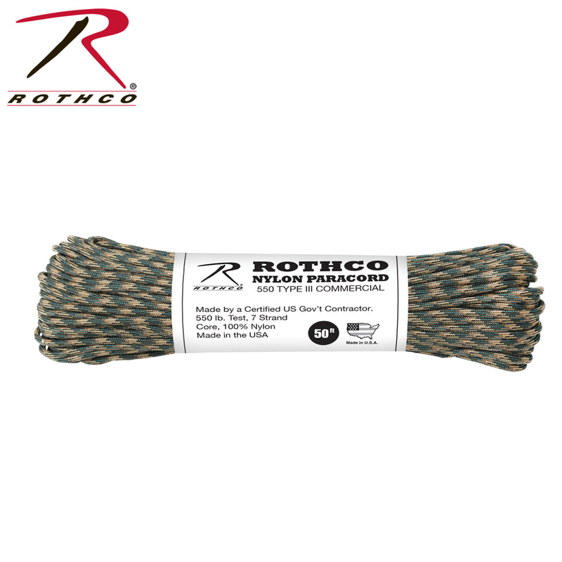 Rothco 550lb Type III Nylon Camo Paracord